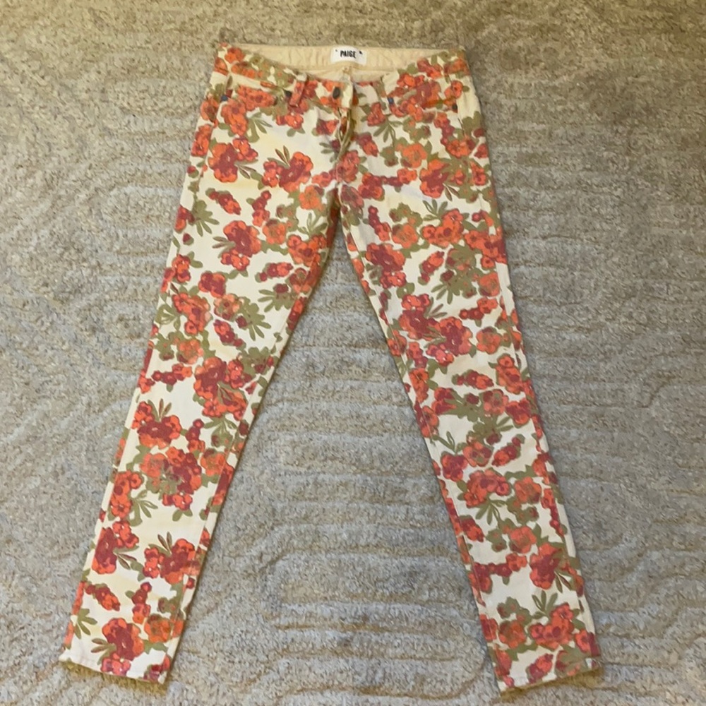 Paige floral print jeans. Perfect for spring!